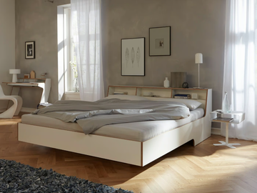 SLOPE - Bed with storage headboard by Müller Small Living - view 3